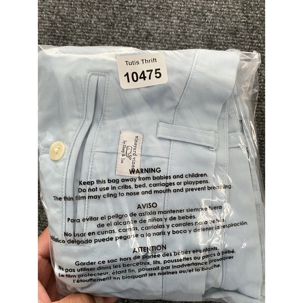Vineyard Vines Chino‎ Shorts 38 Light Blue Men's Casual Dress Golf 100% Cotton